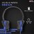 AXL AHP-02 Wired On-Ear Headphone with in line Mic HD Sound and Cosy Padded Adjustable Earcups - Blue