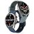 Foxin FoxFit Bold Bluetooth Calling Smart Watch with Fog Grey  Extra Blue Strap Built-in Speaker and Mic HD Round Display Sp02 100+ watch  Continuous Heart Rate Monitor BP IP67 Water and Dustproof