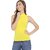 La inTimoCasual Sleeveless Solid Women Yellow Top
