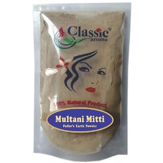CLASSIC AROMA Multani Powder  Multani Mitti Face Pack  Glowing And Soft Skin  Men's And Women's (Pack Of 3)