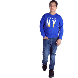                       Kid Kupboard Cotton Full Sleeves Navy Blue Sweatshirt for Boy's                                              