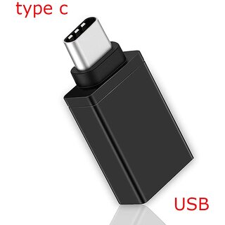 MYSWA Plug 39 Type C to USB 3.0 A Female OTG Adapter - Black