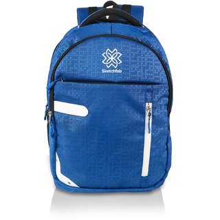                       Sketchfab 35 L Casual Waterproof Laptop Bag/Backpack for Men Women Boys Girls  with Rain Cover polyester- Capacity 30 kg (Blue)                                              