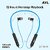 AXL NB06 Bluetooth 5.0 in Ear Wireless Headphones with 12 Hours Playback IPX4 Splash Resistant Magnetic Earbuds Bass Boost Drivers HD Stereo Sound and Ergonomic Light Weight Design (Blue)