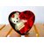 India gardening Metal Box with Small Teddy and Artificial Flower Inside Heart Shape Box