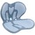 Curble Chair Wider for Posture Correction - Ergonomic Blue Seat Cushion for Back Support and Correct Sitting Position