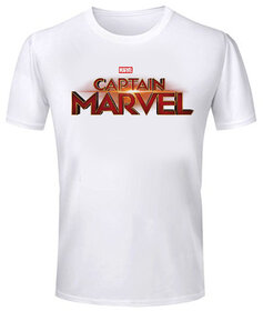 Captain Marvel Printed Round Neck Polyester Tshirt For Boys And Girls
