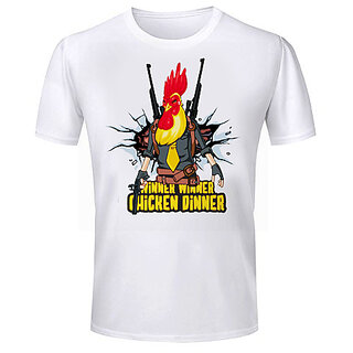 PUBG Player Printed Round Neck Polyester Tshirt For Boys And Girls