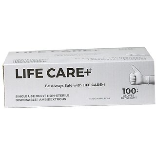 Life Care+ Latex Examination Gloves ( Small Pack Of 100 ) Life Care+ Latex Examination Gloves ( Small Pack Of 100 )
