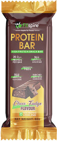 Fitspire Protein Bar - Choco Fudge Flavor, 60 gm  With 20.5 gm Whey Blend Protein  Snack Bar for Energy