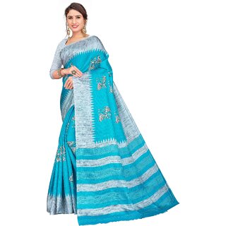                       SVB Sarees Sky Blue Colour Printed Saree                                              