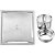 CUROVIT Stainless Steel Drain Strainer 5x5 Silver in Colour Plain Jali with Anti-Cockroach for Bathroom.