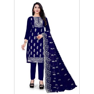                       Sharda Creation Multicolor Unstiched Dress                                              