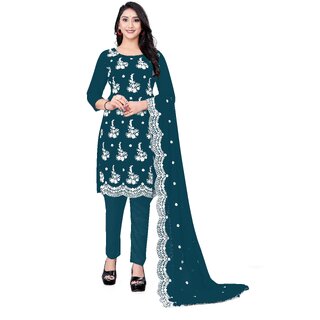                       Sharda Creation Multicolor Unstiched Dress                                              