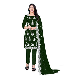                       Sharda Creation Multicolor Unstiched Dress                                              