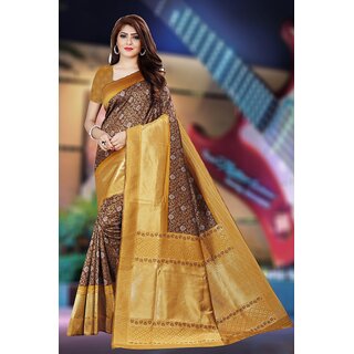                       SVB Saree Grey Embellished Silk Saree                                              