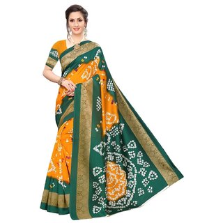                       SVB Saree Multicolor Embellished Silk Saree                                              