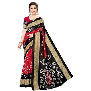                       SVB Saree Multicolor Embellished Silk Saree                                              