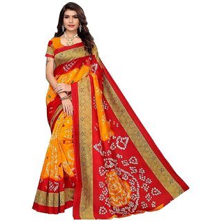                       SVB Saree Multicolor Embellished Silk Saree                                              