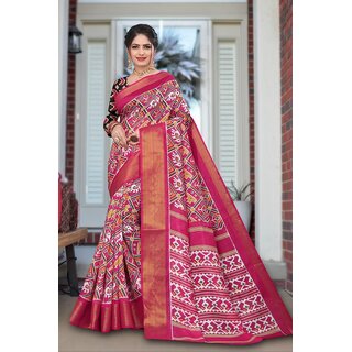                       SVB Saree Multicolor Embellished Silk Saree                                              