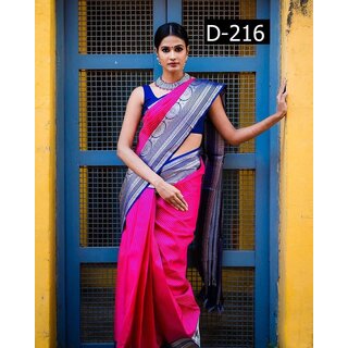                       SVB Saree Pink Embellished Silk Saree                                              