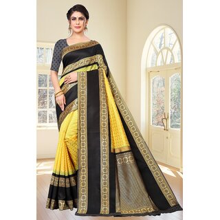                       SVB Saree Multicolor Embellished Silk Saree                                              