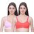 Women Full Coverage Non Padded Bra (Pink, Orange)
