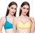 ZIVOK Pack of 2 Women Full Coverage Non Padded Bra (Green, Yellow)