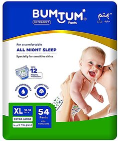 Bumtum Baby Diaper Pants  - 12 to 17 Kg (54 Count, XL Pack of 1)