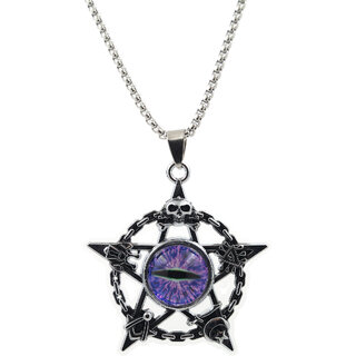                       VETCO Evil Eye Blue Necklace Chain Protect Lucky Pendant Necklaces for Men - VENK1MT500001                                              