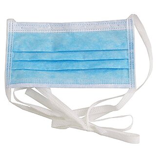                       Ultra Care Non-Woven Fabric Disposable Tie/Head Loop 3 Ply Mask (Blue, Without Valve, Pack of 30) for Unisex                                              