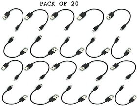 morex mini micro usb cable (Black, pack of 20 pcs)