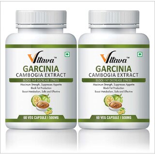                       Vltava Garcinia Cambogia Extract for Men and Women  Organic, Pure, Natural  Herbal 70 HCA  500 Mg Capsules - 120                                              