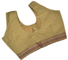 Pure Cotton stitches with lining Blouse.Beige Color