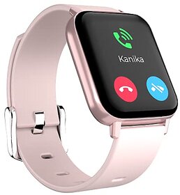 pink watch T500 With Bluetooth Calling Pink Smartwatch (Pink Strap,  Standard)