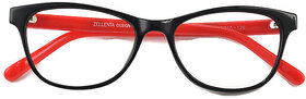 AFFABLE Junior Blue Cut Computer Glasses for Kids Zero Power Black Red  110mm