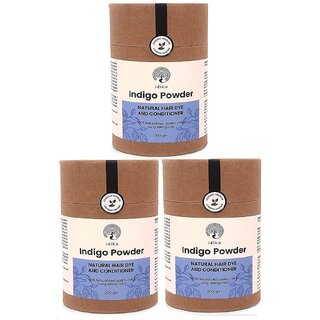                       Idika Indigo Powder Natural Hair Colour and Conditioner 200gm - Pack of 3                                              