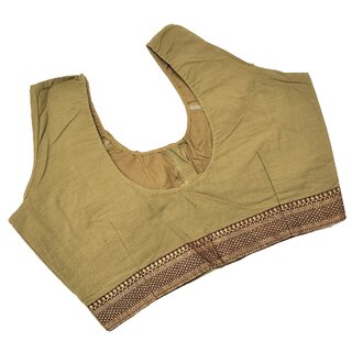 Pure Cotton stitches with lining Blouse.Beige Color