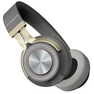 Hammer Bash2.0Over TheEar Wireless Bluetooth Headphones with MicDeep Bass Foldable Headphones Upto8Hours Play time Workout/Travel Bluetooth5.0(Grey)