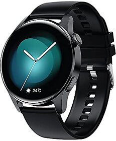 Hammer Pulse 4.0Bluetooth Calling Smart Watch with IP67Rating& HDRound Display with SpO2 Monitoring Breathing Mode Full Touch Screen& Multiple Watch with Camera& Music Control(Black)