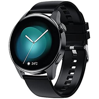 Hammer Pulse 4.0Bluetooth Calling Smart Watch with IP67Rating& HDRound Display with SpO2 Monitoring Breathing Mode Full Touch Screen& Multiple Watch with Camera& Music Control(Black)