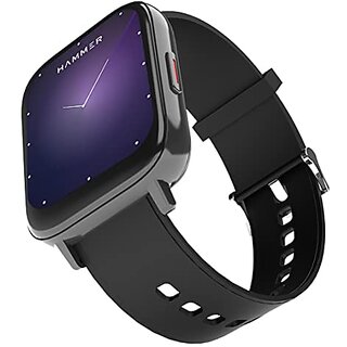 Hammer Pulse 3.0Bluetooth Calling Smart Watch with IP67Rating& 1.69" Large Display with SpO2 Monitoring Full Touch Screen& Multiple Watch withCamera& Music Control(Black)