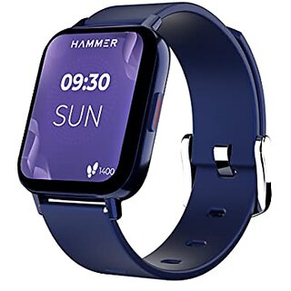 Hammer Pulse 3.01.69" Calling Smart Watch with SpO2 Blood Oxygen Monitoring Continuous Heart Rate Full Touch & Multiple Watch (Blue)