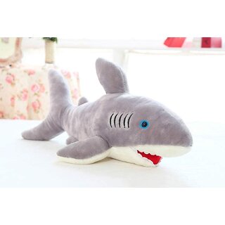                       Shark Soft Toys, Stuffed Plush Soft Toys,Skin Friendly Ultra Soft Toy for Kids Birthday and Gifting-GRAY 33 cm                                              