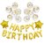Fancy Creation Happy Birthday Decoration Combo Pack of foil baloon star foil 2pc,10pc golden confetti balloon