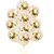 Fancy Creation Happy Birthday Decoration Combo Pack of foil baloon star foil 2pc,10pc golden confetti balloon