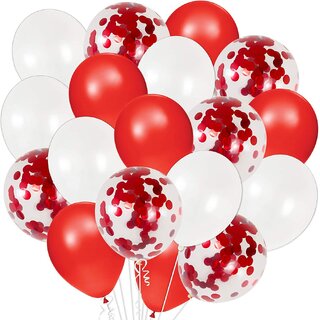 Fancy Creation 50pc metallic balloon red and 5pc red confetti balloon Combo Pack Fancy Creation 50pc metallic balloon red and 5pc red confetti balloon Combo Pack
