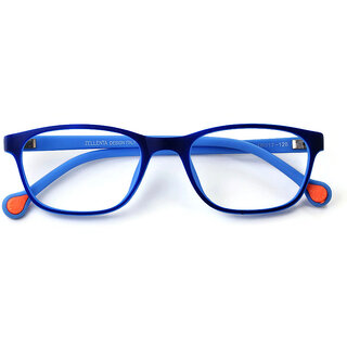 AFFABLE Zero Power Blue Ray Cut Spectacles for Kids Blue Frame width 115mm