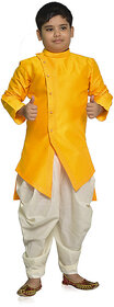 Boys Festive  Party Dhoti  Kurta Set( Yellow Pack of 1)