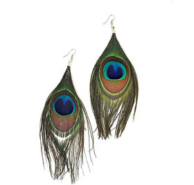 Forty Hands Stylish Peacock Feather Earrings For Women  Girls (ER60)